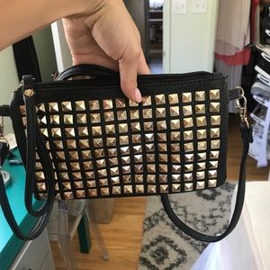Studded Black Crossbody Bag